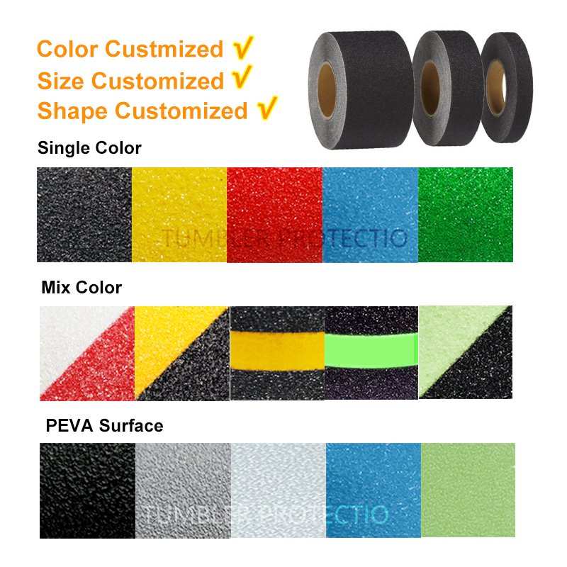 China Factory Custom Wholesale Waterproof High Rubber anti-slip tape Self-adhesive Strip with Not Easy Leaving Adhesive Residue