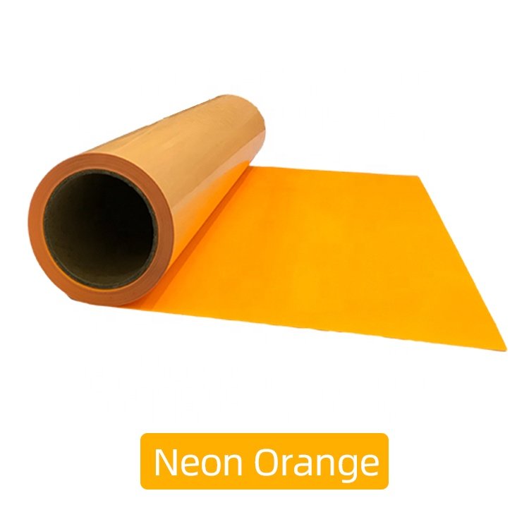 HighQuality Stickly Cuttable PU Flex Neon Color Heat Transfer Vinyl Rolls Adhesive PU Sheets for TShirt Engraving and Crafting