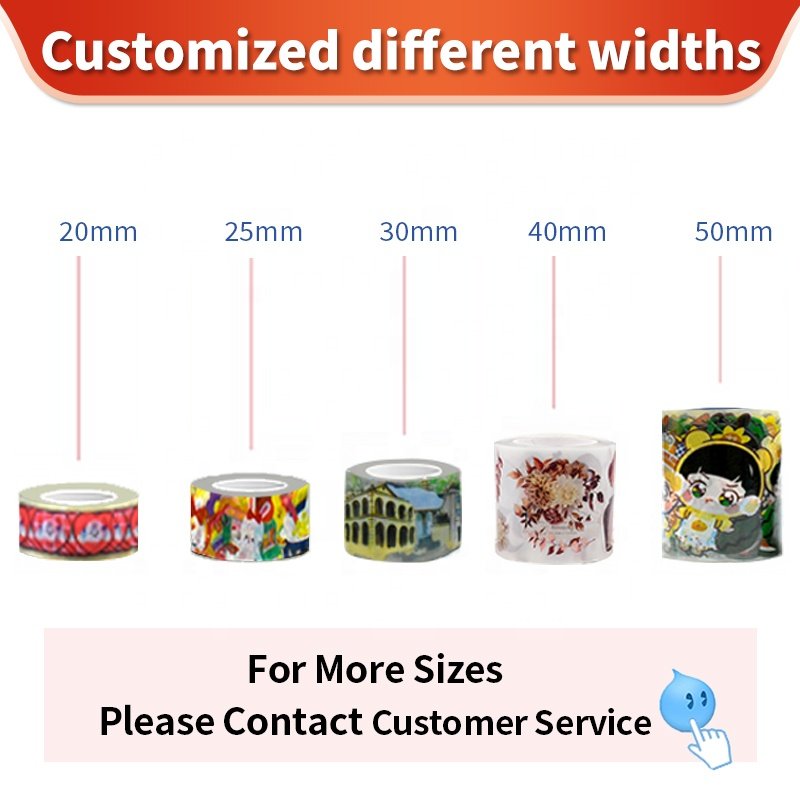 Printing Pretty Florals Washi Tape Set 50mm 60mm Wide Pet Tape With custom loop infinitely patton