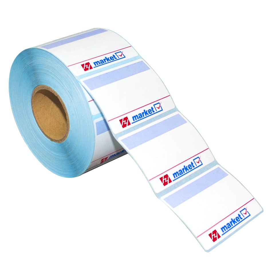 Wholesale Zebra Self Adhesive Packing Blank Bar code Paper Stickers Price Tags Thermal Labels in Rolls for Supermarket