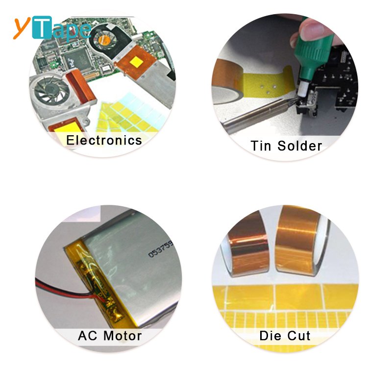 Multi Pack 2 Inch Wide High Temperature Resistant Transferacy Color Sheet Thermo PI Adhesive Kaptons Heat Tape For Sublimation