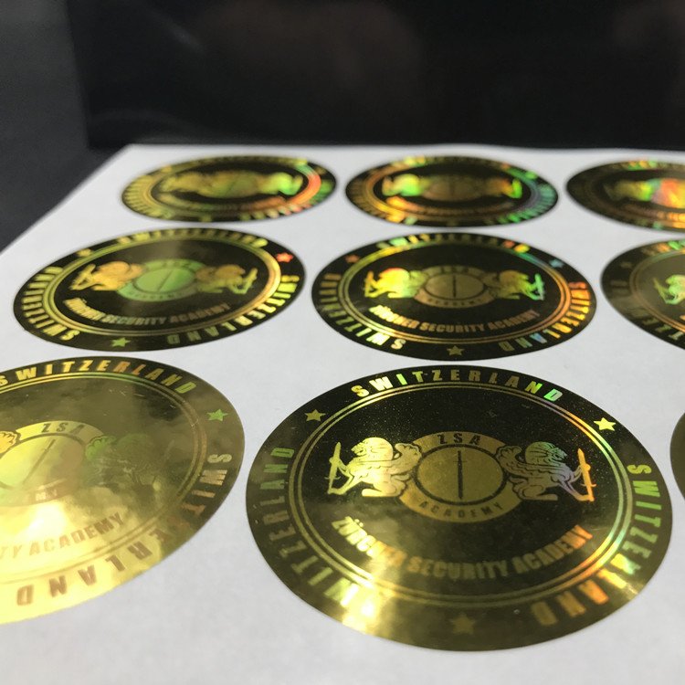 Custom Design Printing Waterproof Transparent Holographic 3d Hologram Self- Adhesive Anti-counterfeiting Sticker Label