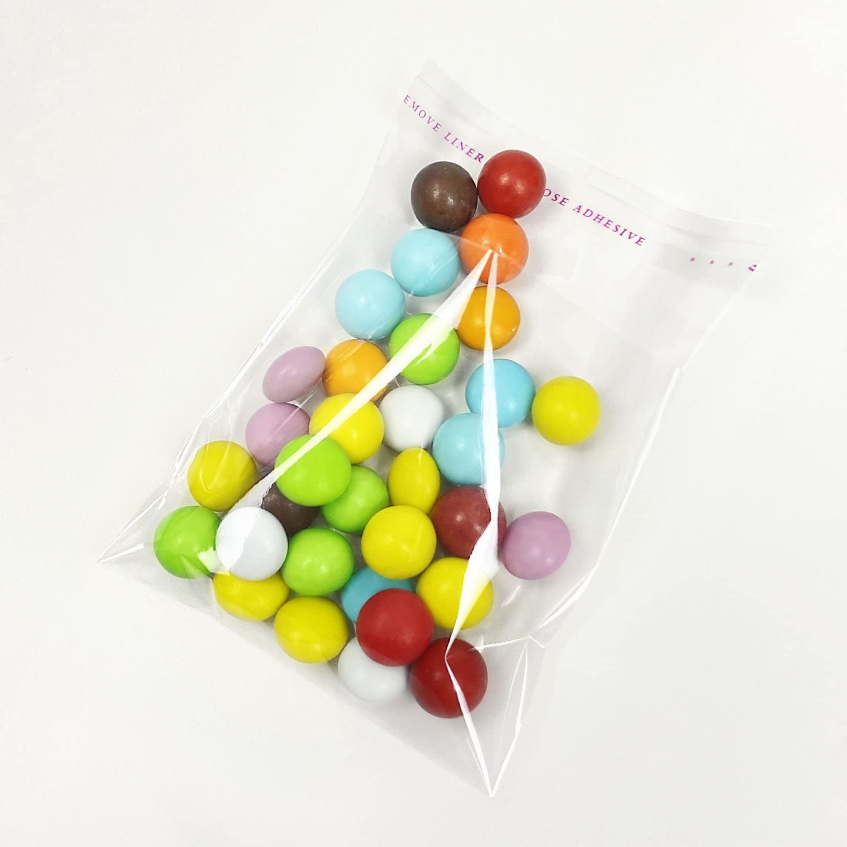 Custom Printed Logo Transparent Plastic Packaging OPP Bag Clear Self-Adhesive Cookie Candy Cellophane Bags With Adhesive