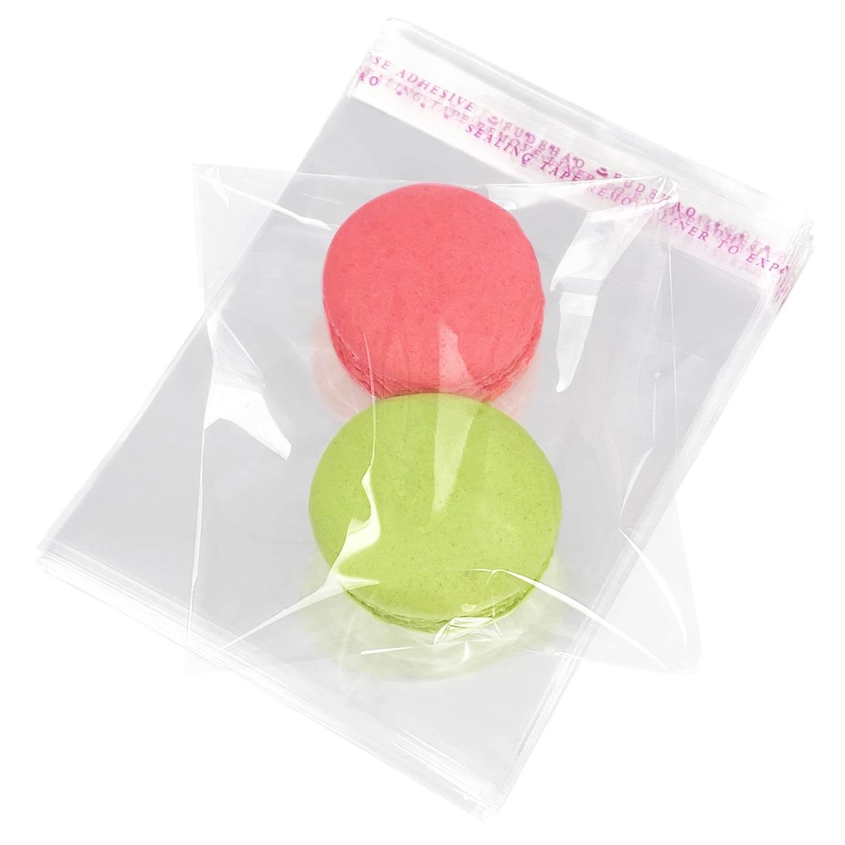 Custom Printed Logo Transparent Plastic Packaging OPP Bag Clear Self-Adhesive Cookie Candy Cellophane Bags With Adhesive