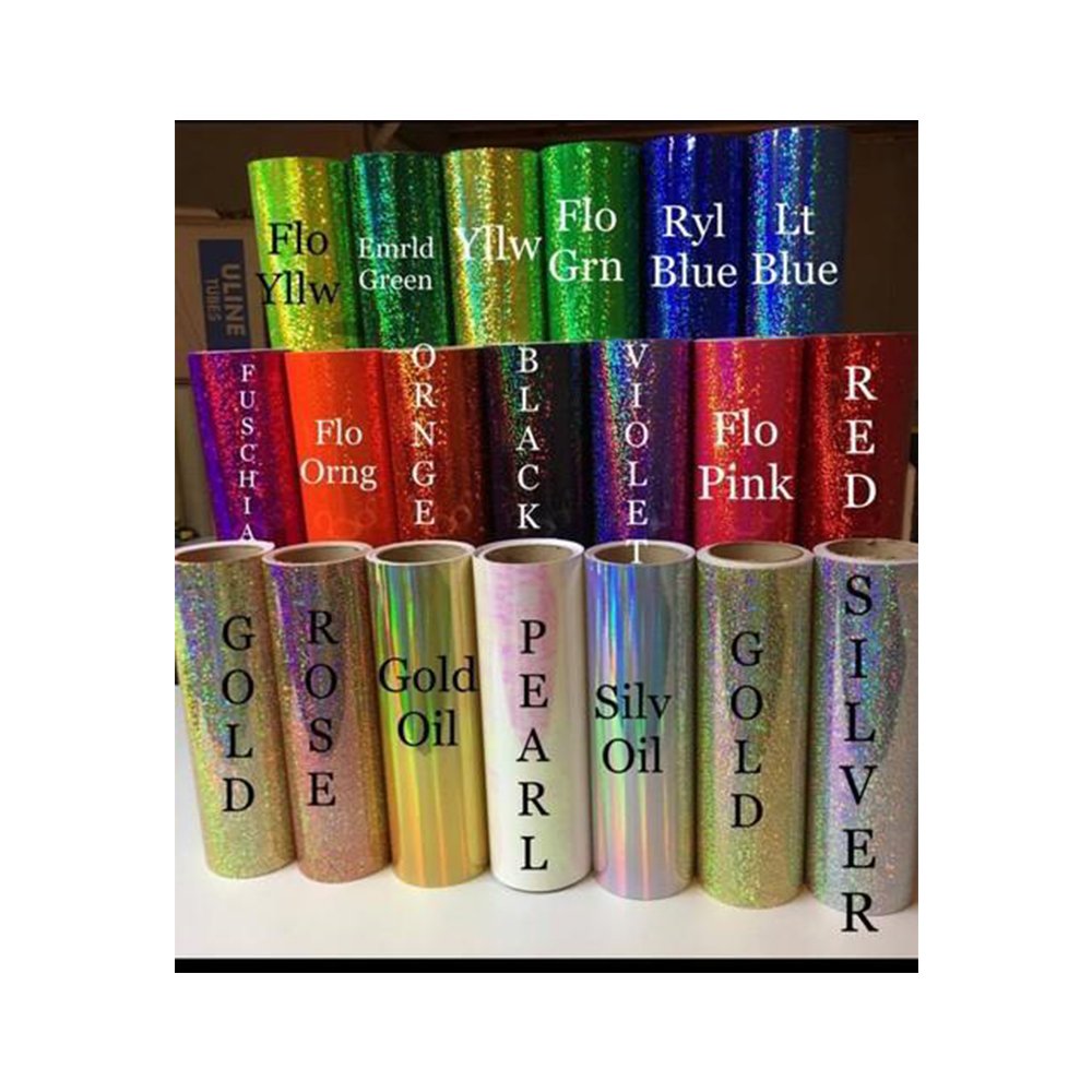 Wholesale 100m Polyester Holographic Metallized Films High Temperature Resistance Single Sided Adhesive for DIY & Adhesion