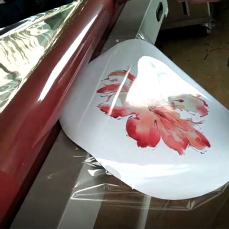 Clear PET Double Sided Adhesive Cold Lamination Film Double Sided Mounting Film For Acrylic Lenticular Sheet