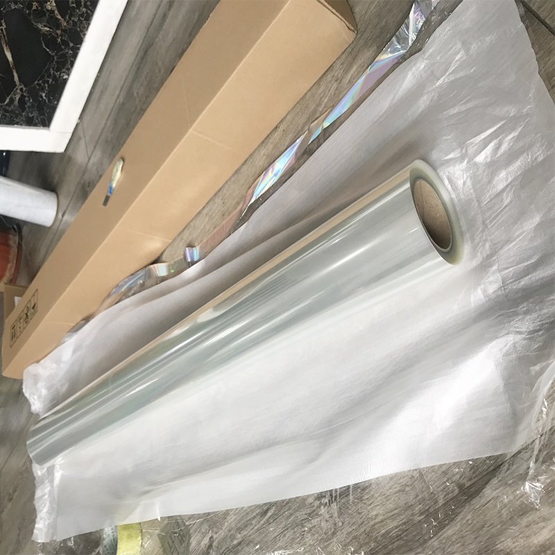 Clear PET Double Sided Adhesive Cold Lamination Film Double Sided Mounting Film For Acrylic Lenticular Sheet