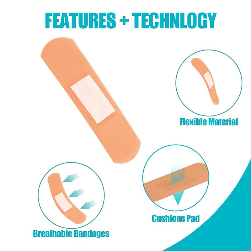 Variety Bandages Pack Assorted Sizes Band aid Fingertip Waterproof Breathable Adhesive Bulk Wound Plaster