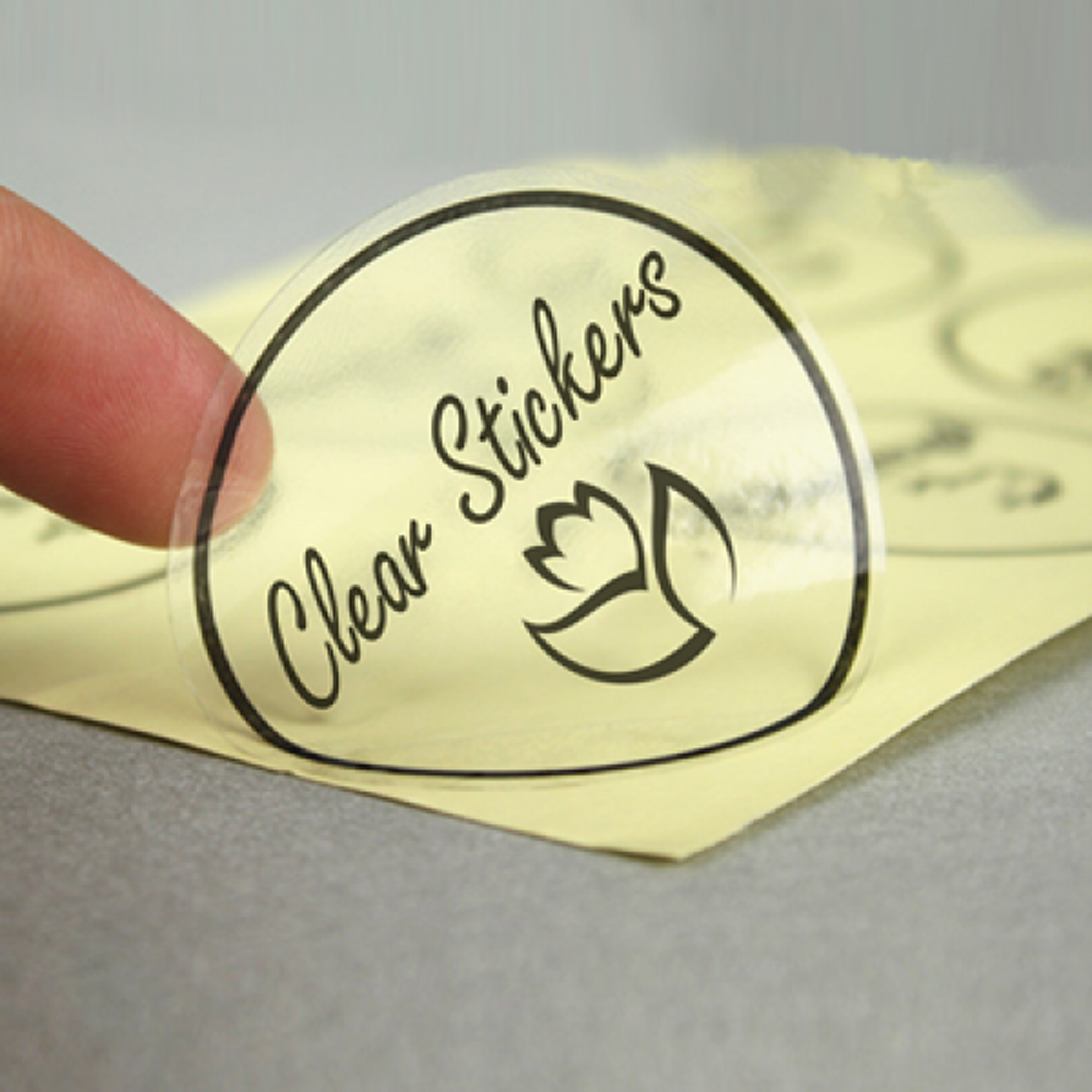 Wholesale Custom Printing Roll Matt Transparent Labels Clear Gold Foil Self Adhesive Private Sticker
