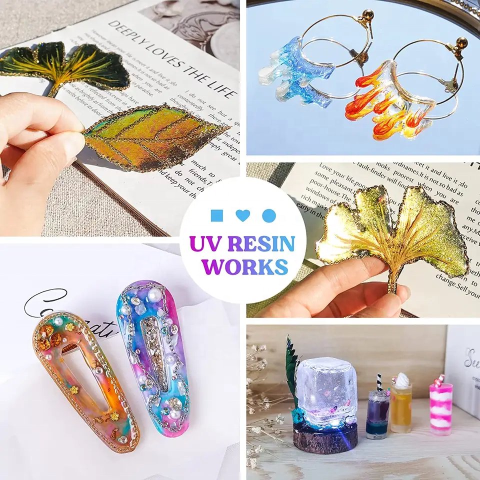 Wholesale Crystal Clear Solid Color UV Curing Resin Translucent Colored UV Resin Kit Hard Type Adhesive Glue