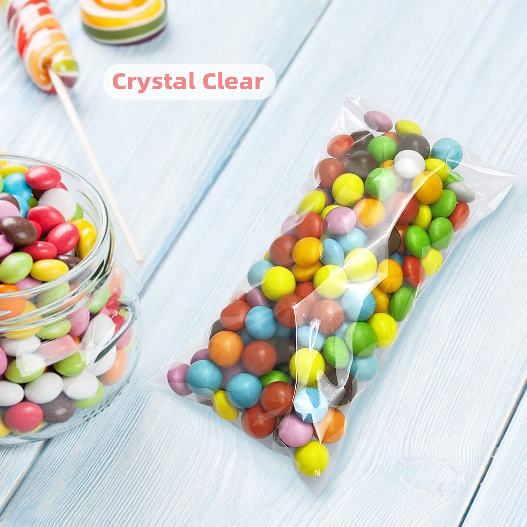Custom Printed Biodegradable Clear Self Adhesive Seal Packaging Packing Bags Cellophane Bags For Sweet Cookie Candy Snacks
