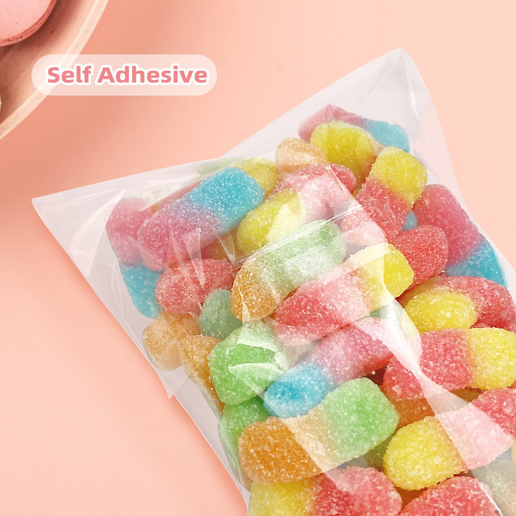 Custom Printed Biodegradable Clear Self Adhesive Seal Packaging Packing Bags Cellophane Bags For Sweet Cookie Candy Snacks