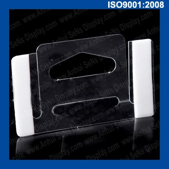 Hot Sale Clear Transparent Plastic PVC Self Adhesive Hooks Sheet Form Euro Hole Hang Tabs with Adhesive Backs For Packaging