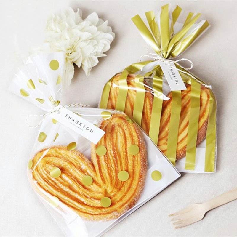 Custom Printed OPP Plastic Candy Biscuits Cookie Self Adhesive Seal Gift Food Bread Packaging Bags
