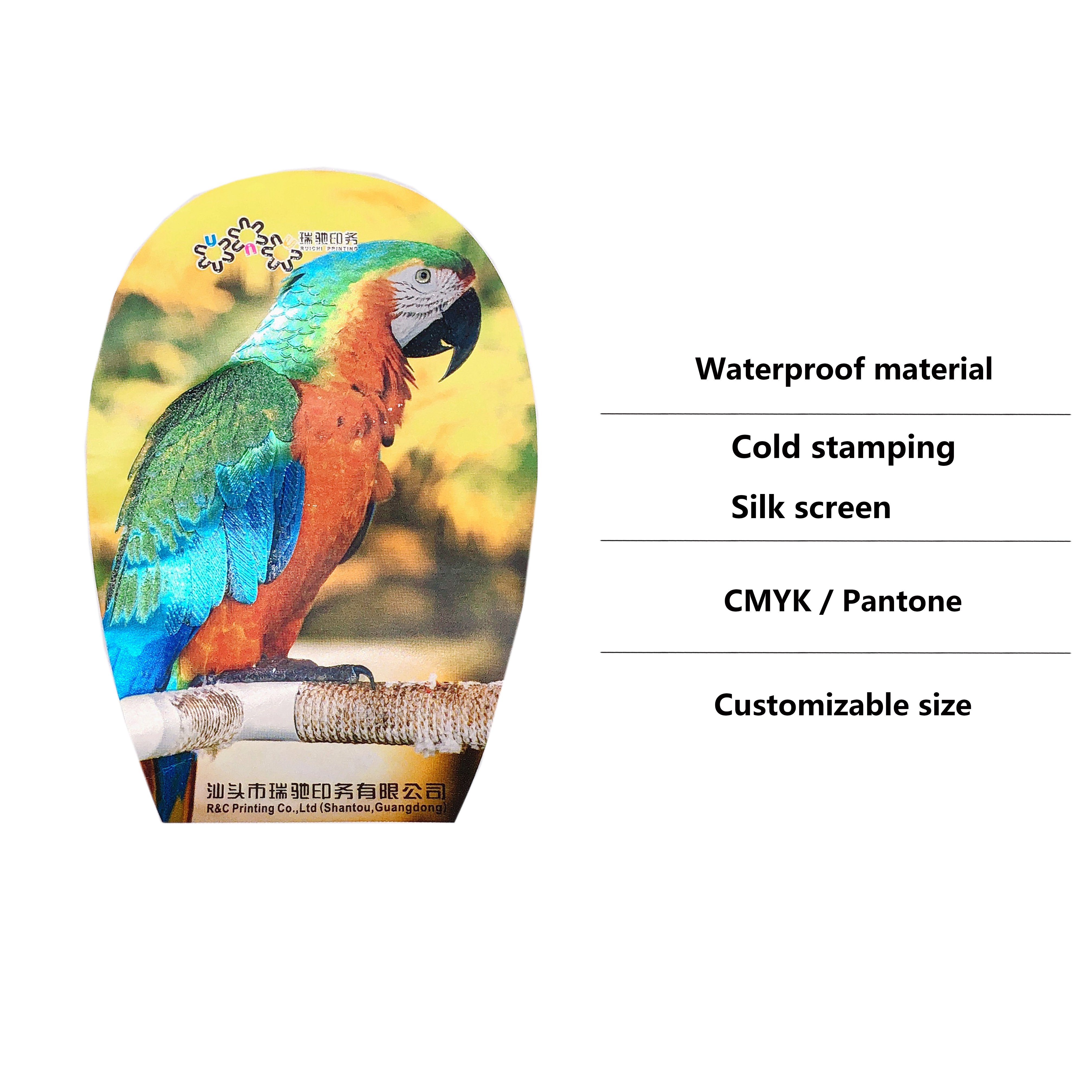 Best selling Custom Adhesive Waterproof material Glossy Logo Label Sticker Printing High transparency waterproof label