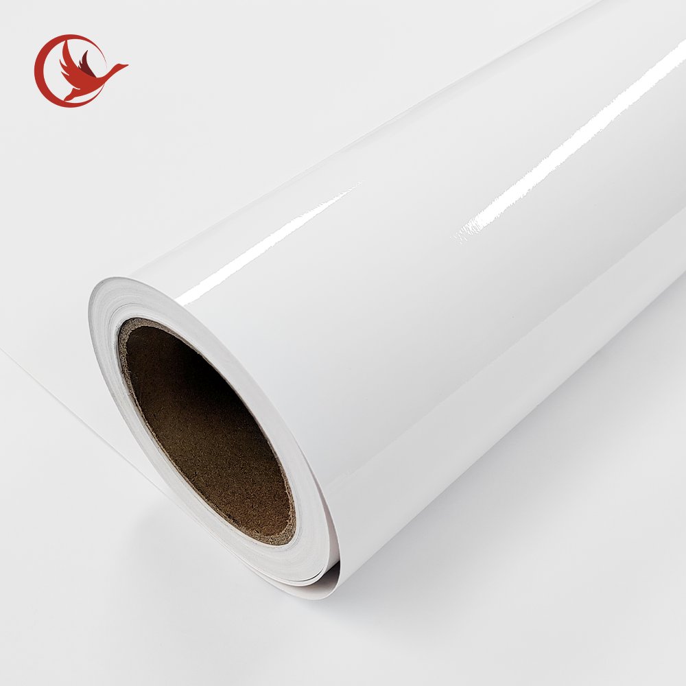 printable white self adhesive cutting vinyl roll 54 inch polymeric vinyl roll for solvent printing Printable vinyl