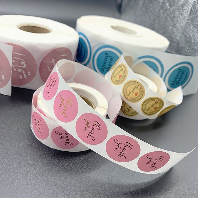 Custom Round Adhesive Waterproof stickers Synthetic Paper Bottle Label