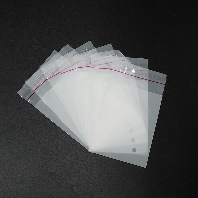 Frosted CPE Poly Plastic Clear Self Adhesive Bag For Toy Jewely