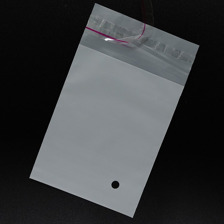 Frosted CPE Poly Plastic Clear Self Adhesive Bag For Toy Jewely