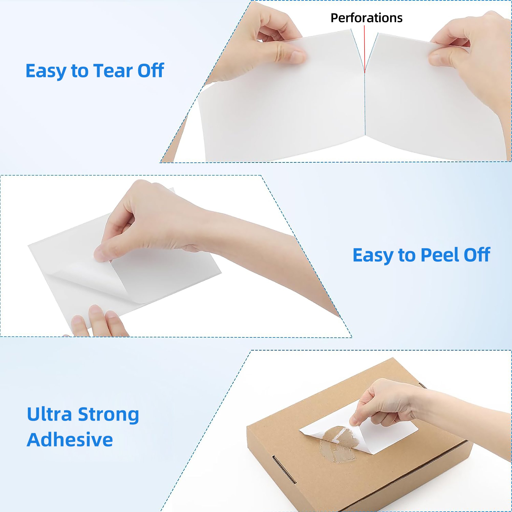 Free Sample Wholesale A6 100x150mm Thermal Sticker Adhesive Label waybill for Thermal Printers