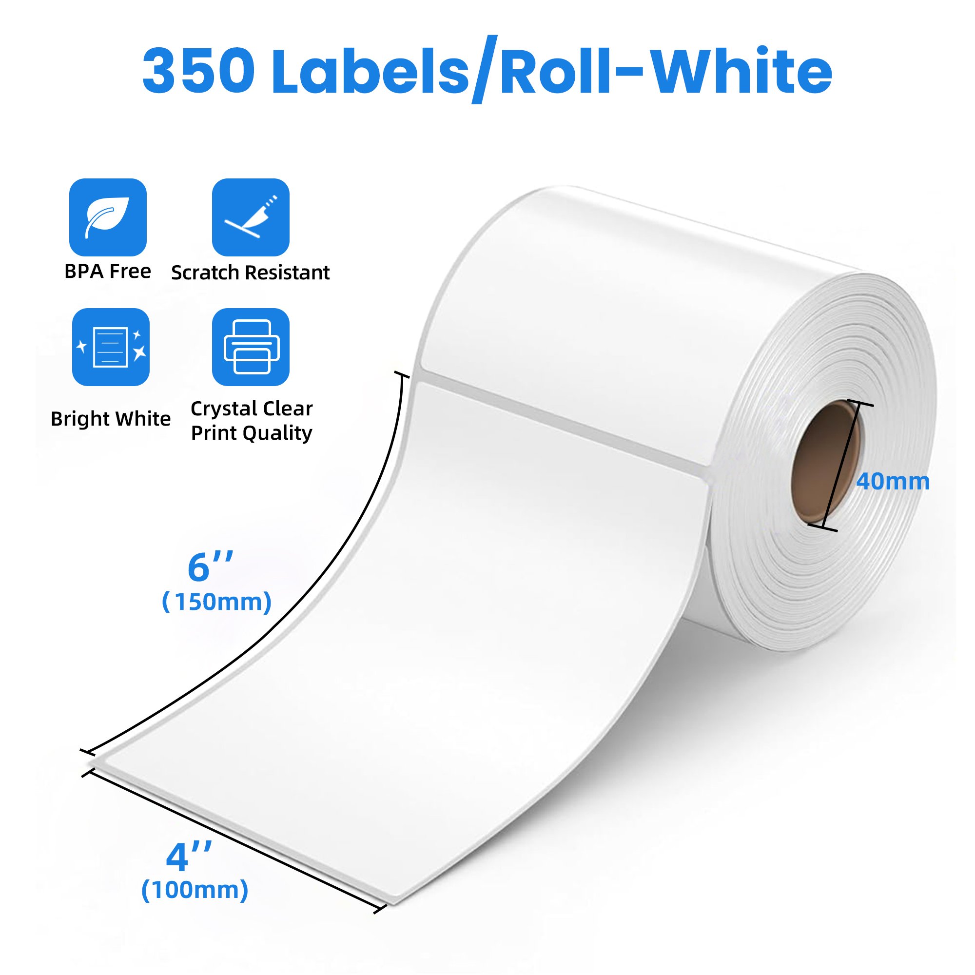 Free Sample Wholesale A6 100x150mm Thermal Sticker Adhesive Label waybill for Thermal Printers