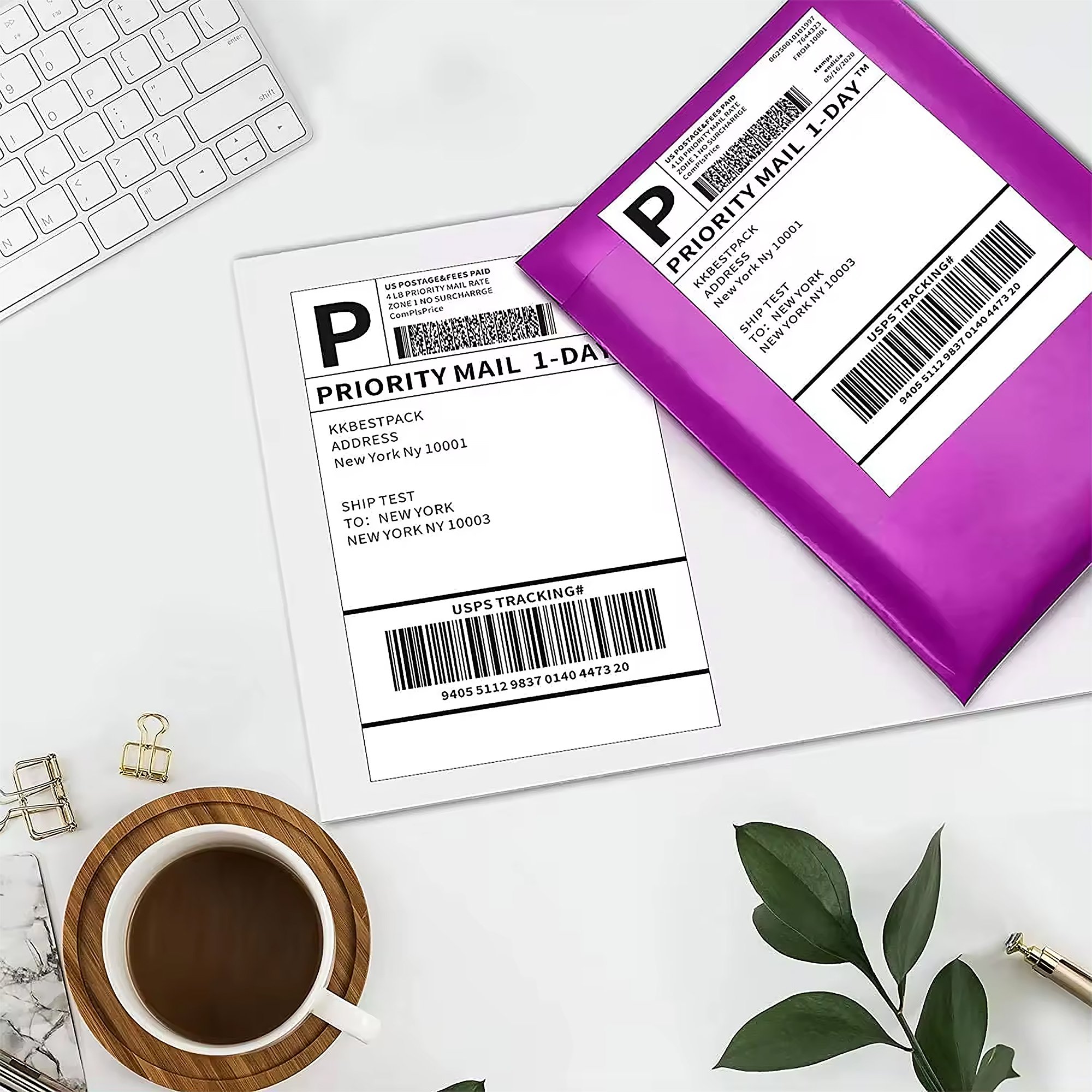 Free Sample Wholesale A6 100x150mm Thermal Sticker Adhesive Label waybill for Thermal Printers