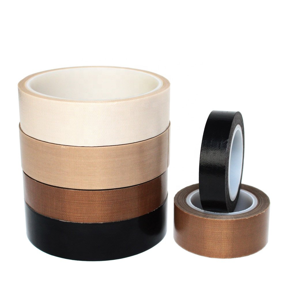 4- Heat Resistant Sealer Anti Sticky Sealing PTFE Coated Fiberglass Glass Cloth with Silicone Glue Self Adhesive Tape