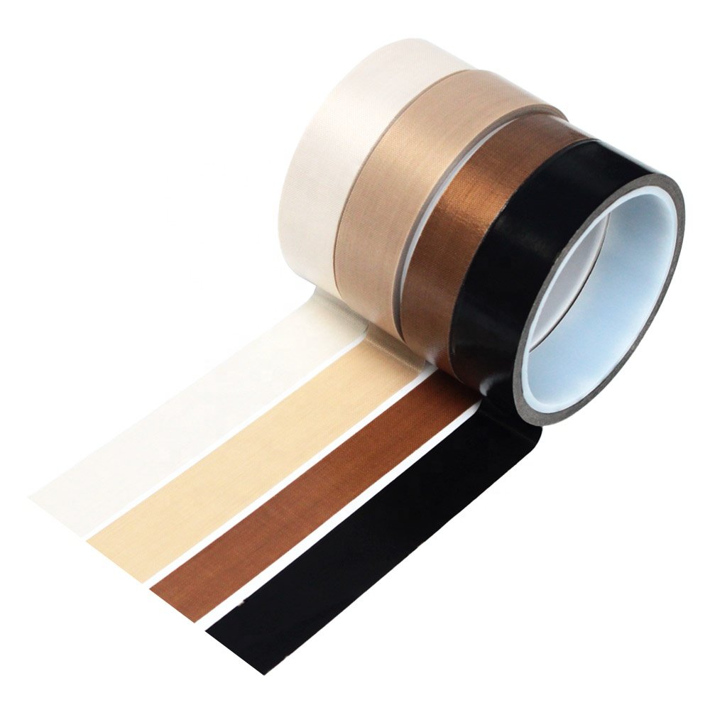 4- Heat Resistant Sealer Anti Sticky Sealing PTFE Coated Fiberglass Glass Cloth with Silicone Glue Self Adhesive Tape