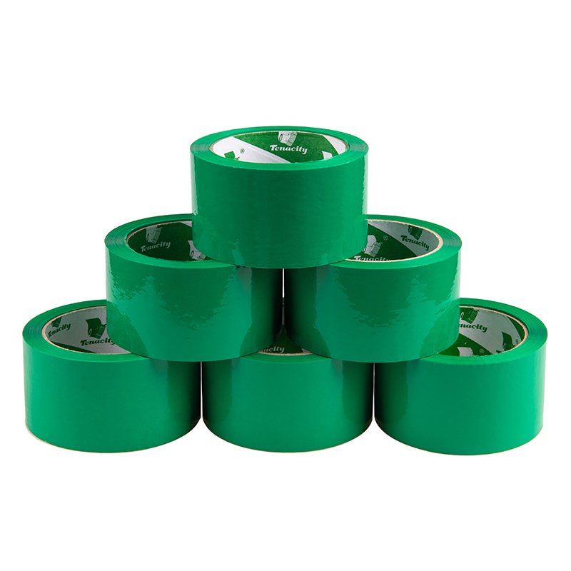 Free Sample Super Green Color Custom Bopp Polypropylene Packing Tape Strong Strength Sticky Self Adhesive Stretch Cardboard Tape