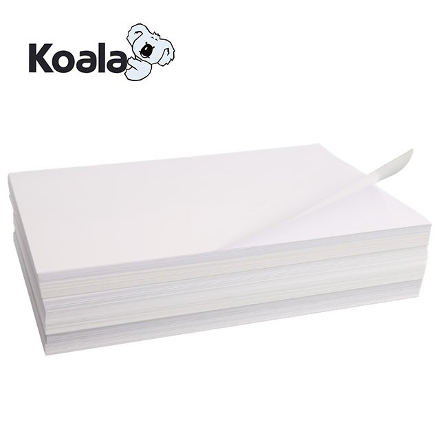 koala Factory 80um Inkjet transparent waterproof PET Adhesive label For Sticking A4*50 Sheets