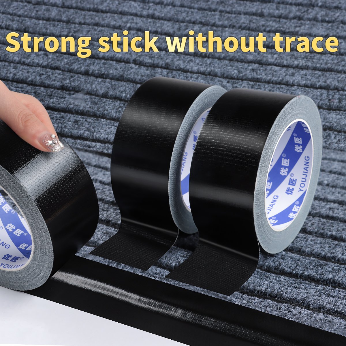 YOUJIANG Customizable Black Gaffer Matte Duct Tape Adhesive Paper & Film cloth duct tape