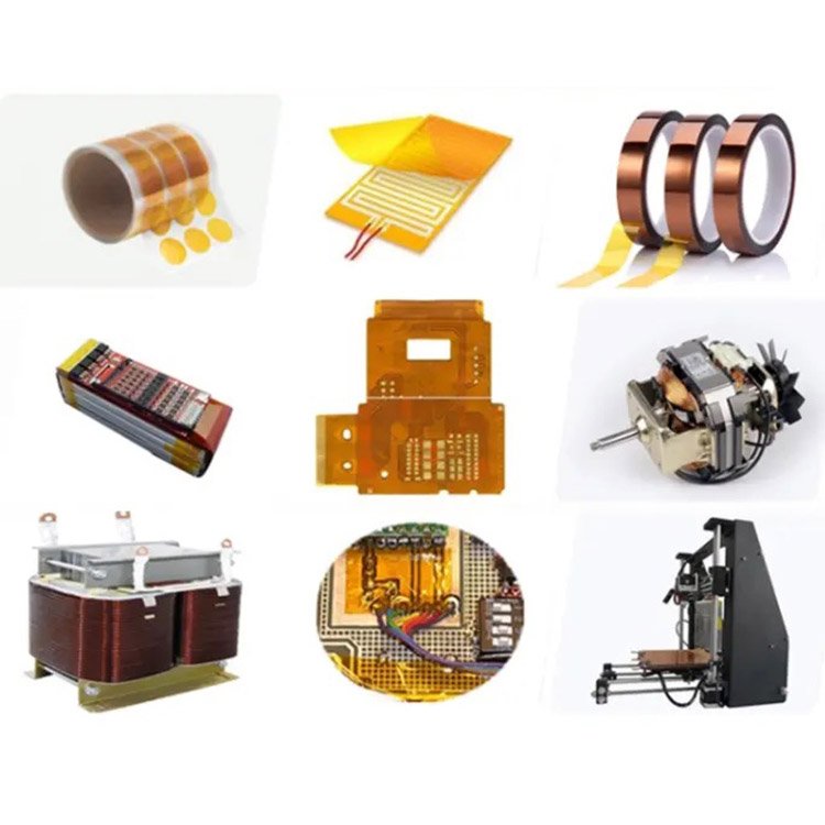 Amber Color High Temperature Polyimide Kaptons Tape Heat Resistant Tape For Sublimation Pi Film With Silicone Adhesive