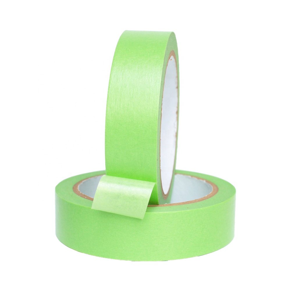 1- Recyclable Colorful Heat UV Resistant Automotive Auto Car Spraying Painting Masking Crepe Washi Paper Self Adhesive Tape