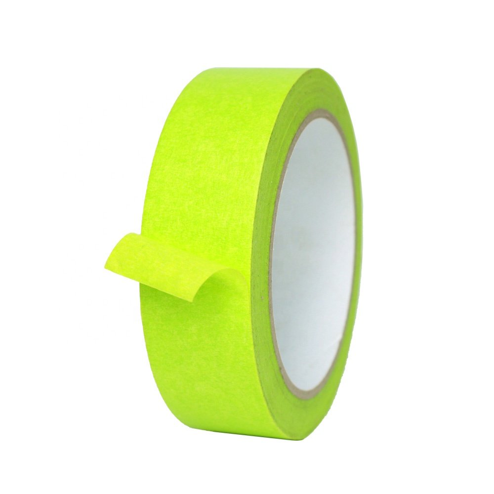 1- Recyclable Colorful Heat UV Resistant Automotive Auto Car Spraying Painting Masking Crepe Washi Paper Self Adhesive Tape