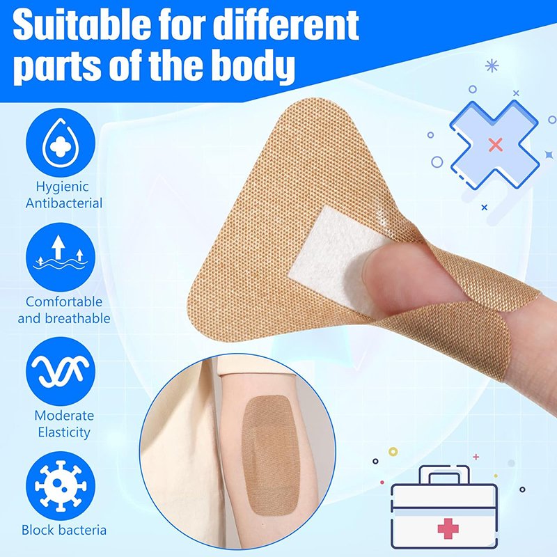 Assorted Sizes Band aid Strips Adhesive Bandages Wound Plaster for First Aid and Wound Care