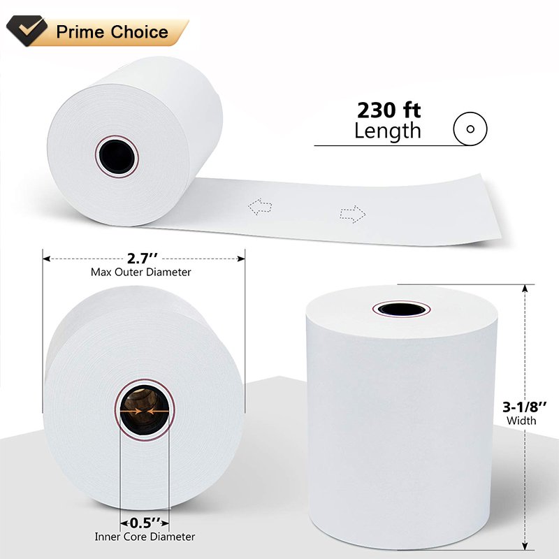 Hot selling POS printer receipt paper rolls ATM thermal paper rolls 80X70mm size