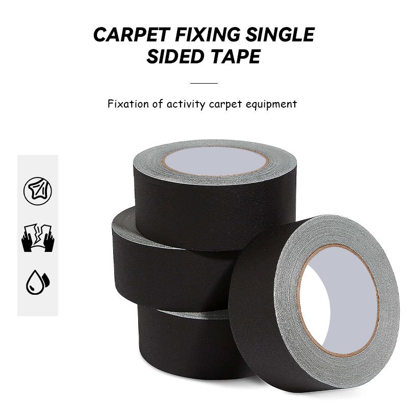 Video Adhesive Easy Tear Single Sided Tape Black Carpet Duct Tape