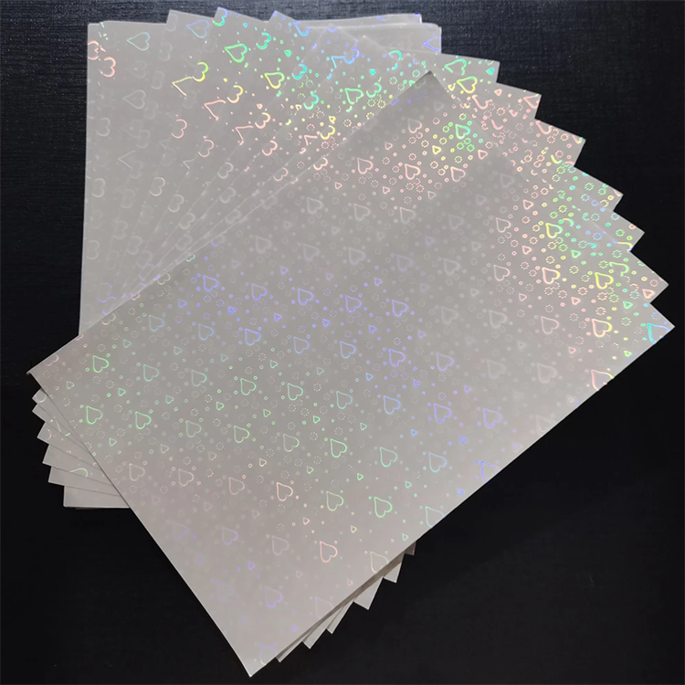 Waterproof BOPP Cold Lamination Film Laminated Sheets A4 Holographic Overlay Cold Lamination Film