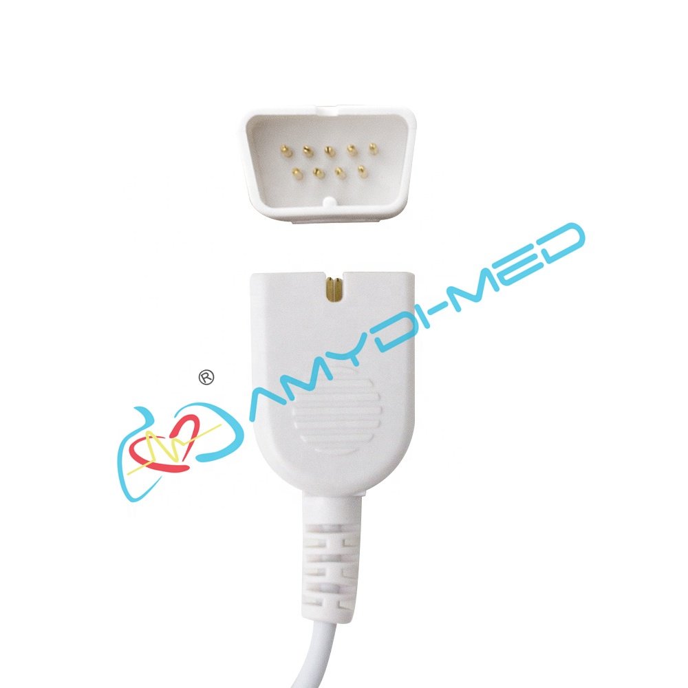 Amydi-med Compatible For NIHON KOHDEN DB9-9P SpO2 Probe 0.9m White Cable Adult Neonatal Sponge Sp02 Sensor