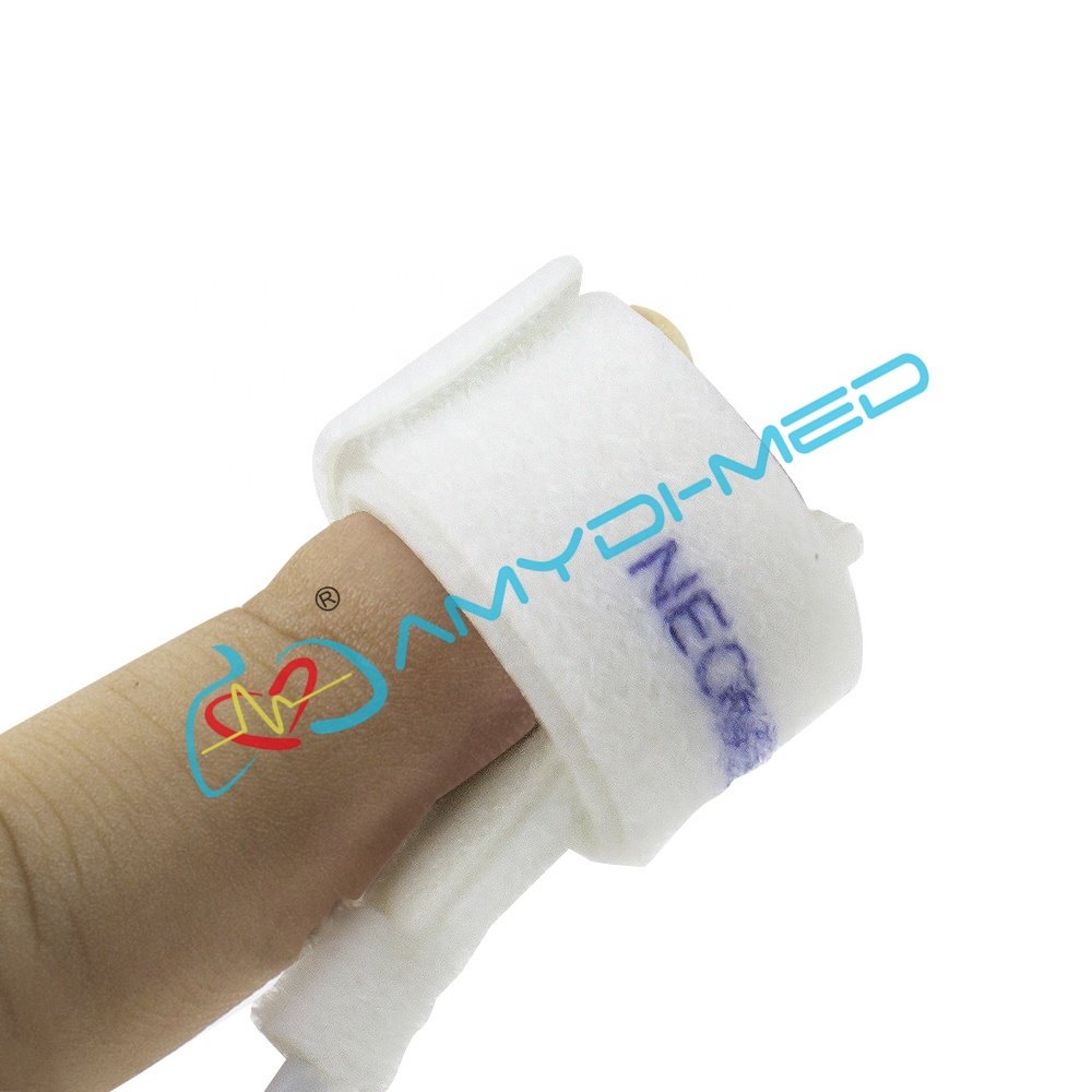 Amydi-med Compatible For NIHON KOHDEN DB9-9P SpO2 Probe 0.9m White Cable Adult Neonatal Sponge Sp02 Sensor