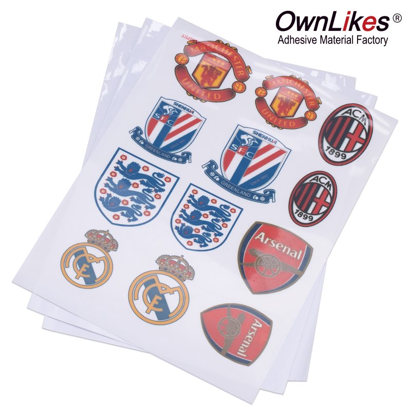 A4 Adhesive Glossy waterproof flat Inkjet A4 vinyl sticker printer label Paper