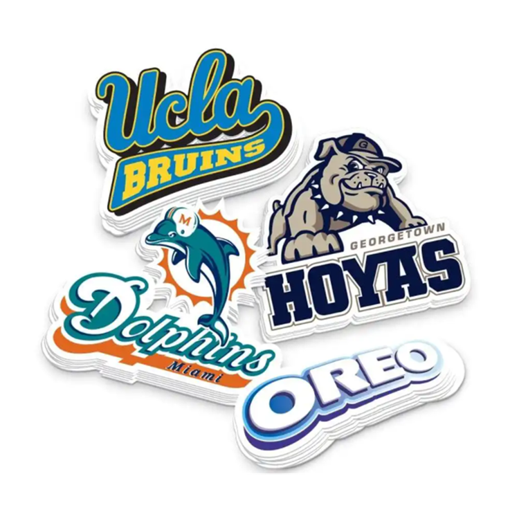 Free Design Custom Holographic Cartoon Stickers Die Cut self adhesive labels