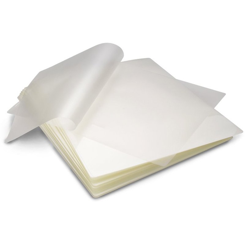 Adhesive glossy transparent PET book lamination sheet film in A3 75mic 100packs
