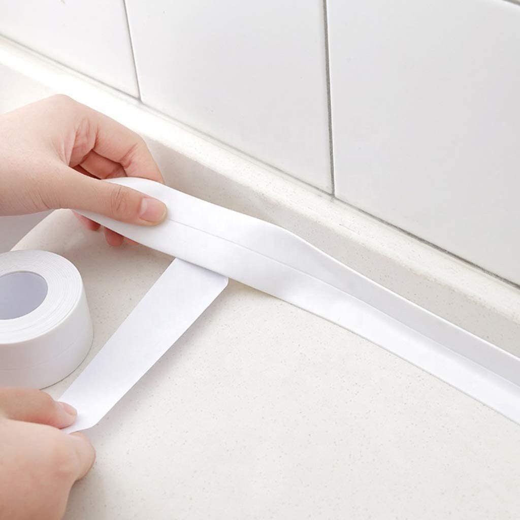 Self Adhesive Tape Sealing Tape Strip Waterproof Wall Sealant Caulking Roll for Bathtub Bathroom Shower Toilet