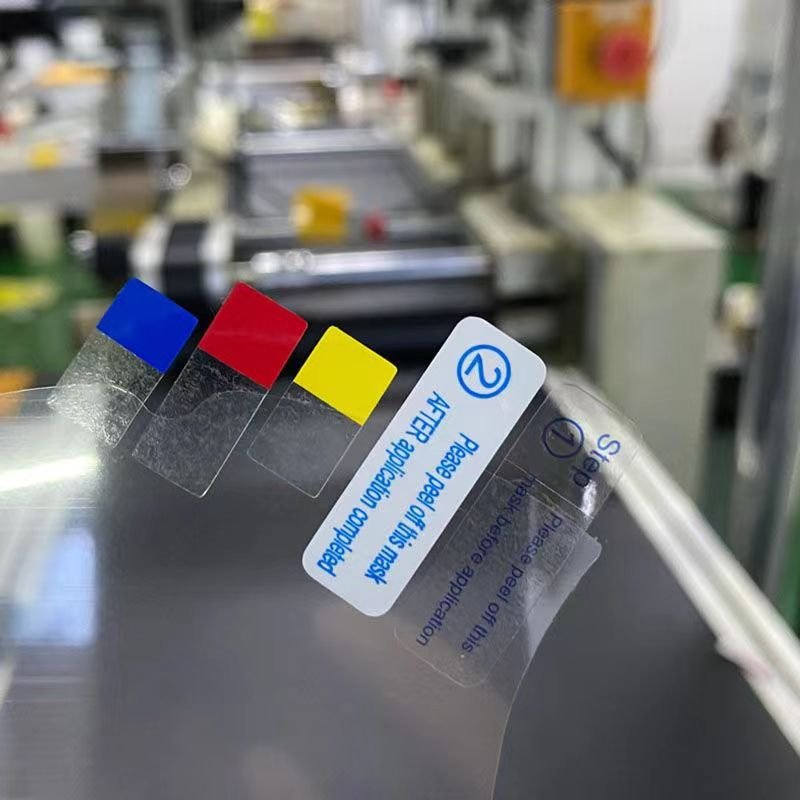 Hand tear high adhesive easy to tear mobile phone tempered film protection film label guide film interval adhesive label