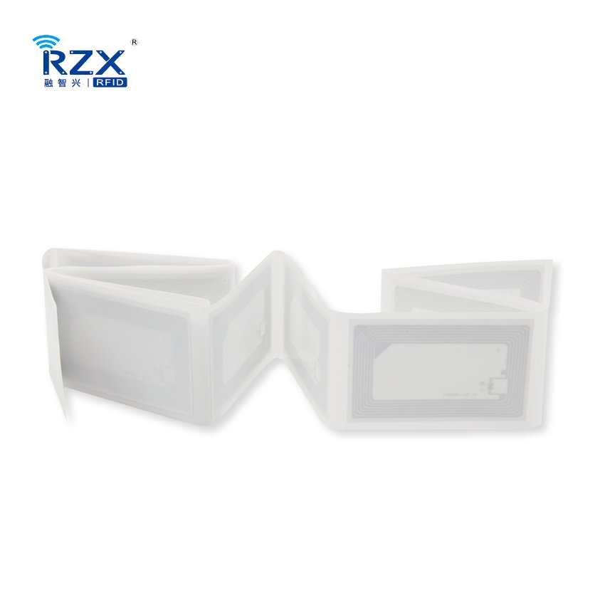 Book inventory management self adhesive 50x80mm 13.56Mhz ICODE SLIX ISO 15693 library rfid tag
