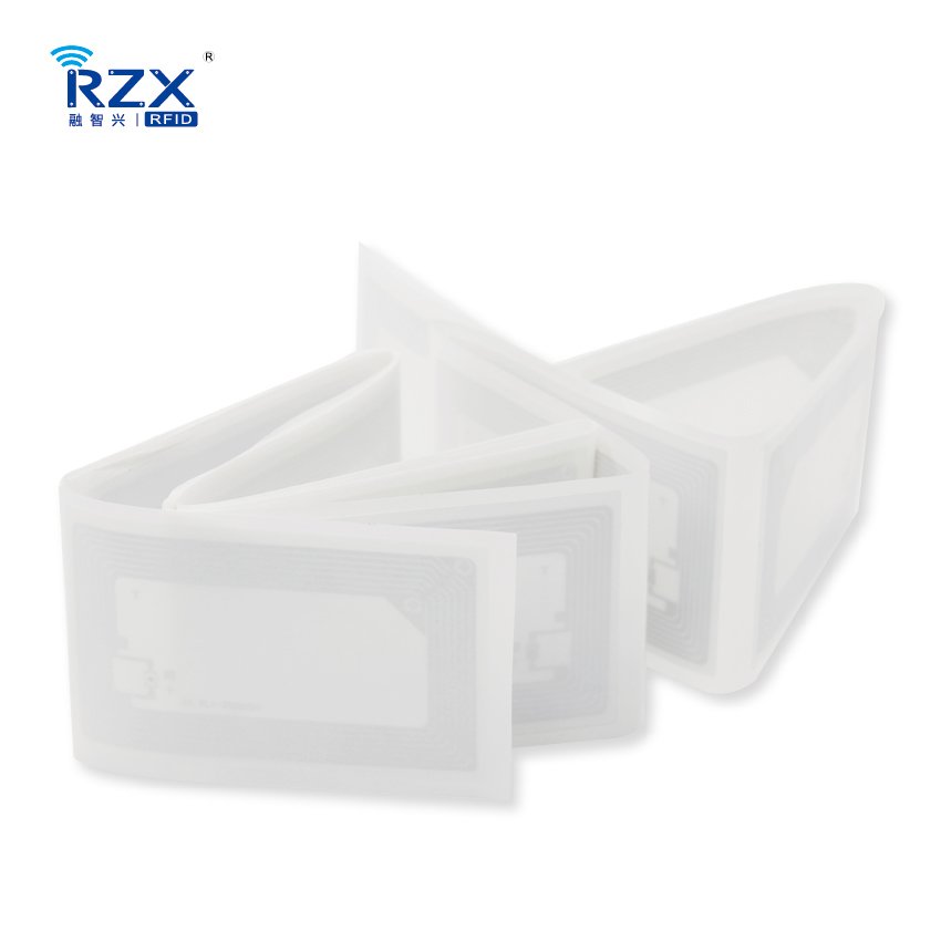 Book inventory management self adhesive 50x80mm 13.56Mhz ICODE SLIX ISO 15693 library rfid tag