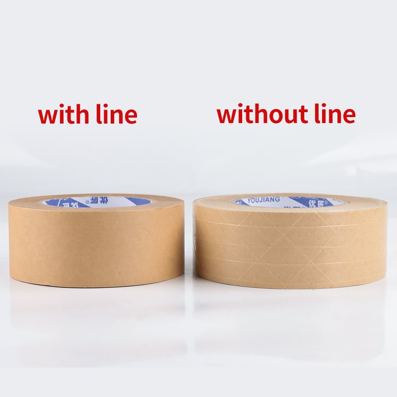 YOUJIANG Carton Reinforced Sealing Packing Seal Gummed Brown Biodegradable Self Adhesive Kraft Paper Tape