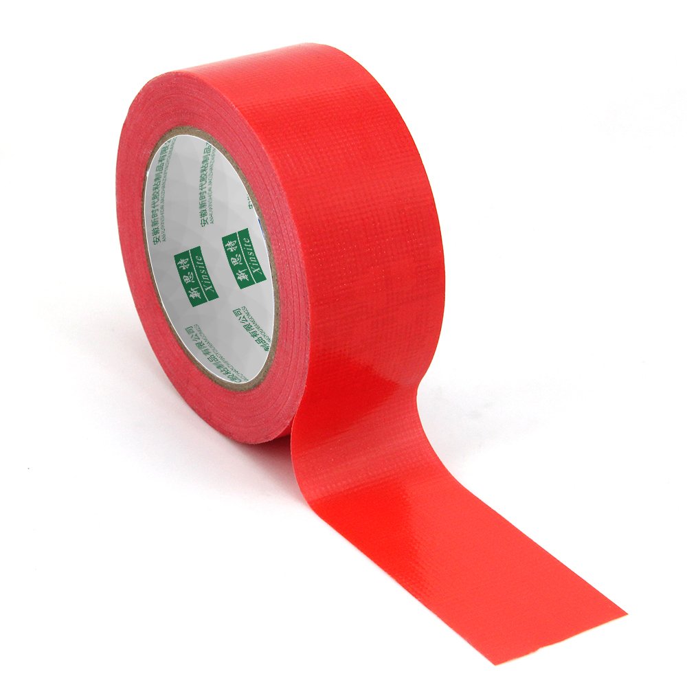 Construction Grade Poly Sheathing Tape UV Resistant Contractor High Tack Solvent Red Adhesive Tuck Stucco Tape