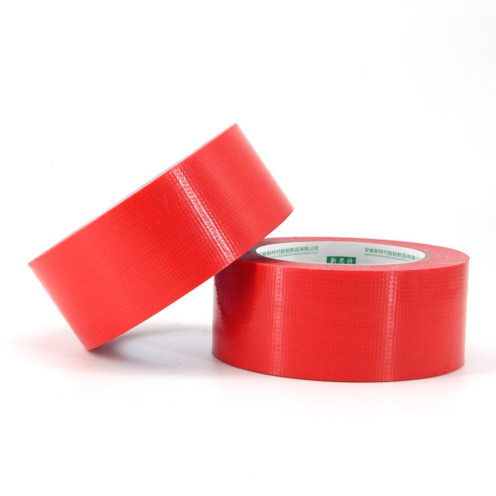 Construction Grade Poly Sheathing Tape UV Resistant Contractor High Tack Solvent Red Adhesive Tuck Stucco Tape